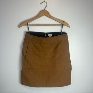 J.CREW Brown Faux Suede Mini Skirt